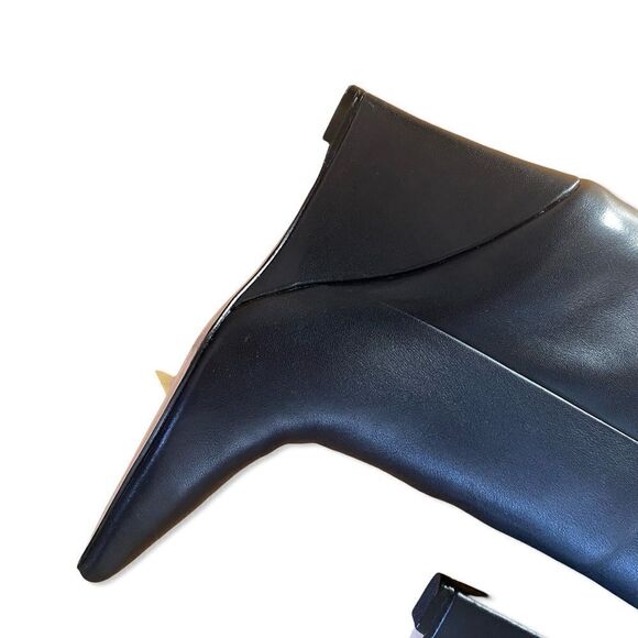 New Raye Revolve Denisse Boots Black leather knee high wedges shoes box 7 - Picture 3 of 13